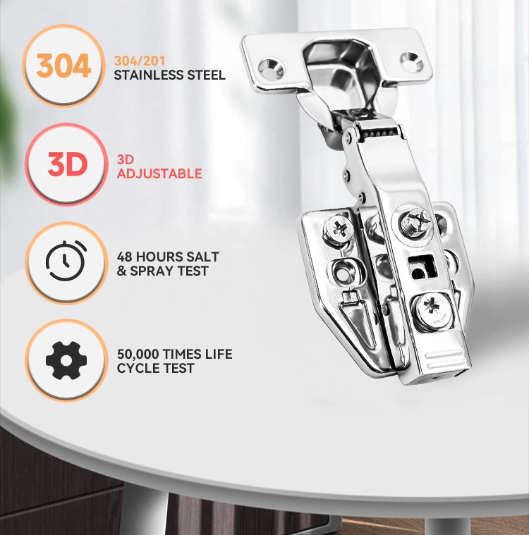 Clip on European Kitchen Cabinet Hinges Soft Close Door Hinges