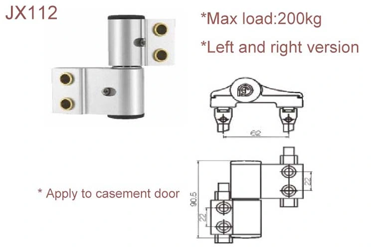 200kg Load Bearing Hydraulic Door Hinge Heavy Duty Good Function European Standard