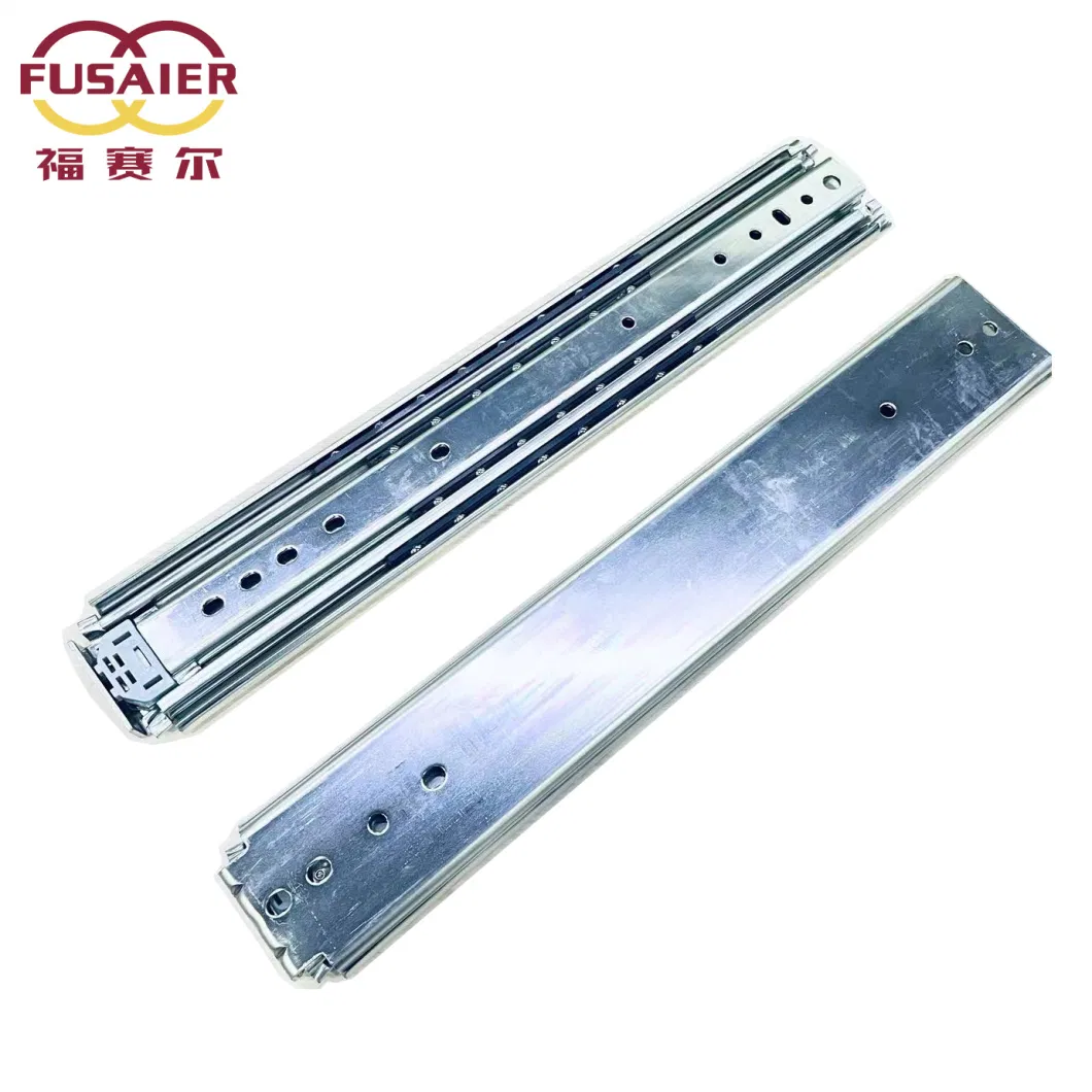 Industrial Cabinet Hardware 227kg Load 76mm Full Extension Heavy Duty Ball Bearing Tool Box Drawer Slide No Locking