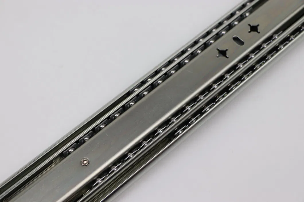 53mm Soft Closing with Bayonet Lock Handle Heavy Duty Telescopic Channel Kitchen Cabinet Tool Box Drawer Slides Rail