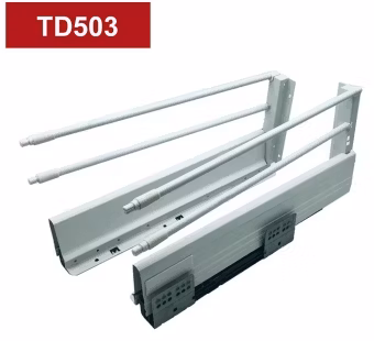 Cabinet Drawer Slides Double Wall Soft Closing Metal Tandem Box for Drawer Accessories Concealed Drawer Boxes