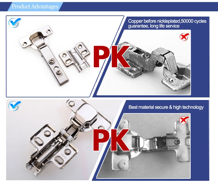 2 Hole Base/4 Base/Face Frame Plate Hinge Manufacturer Furniture Fittings