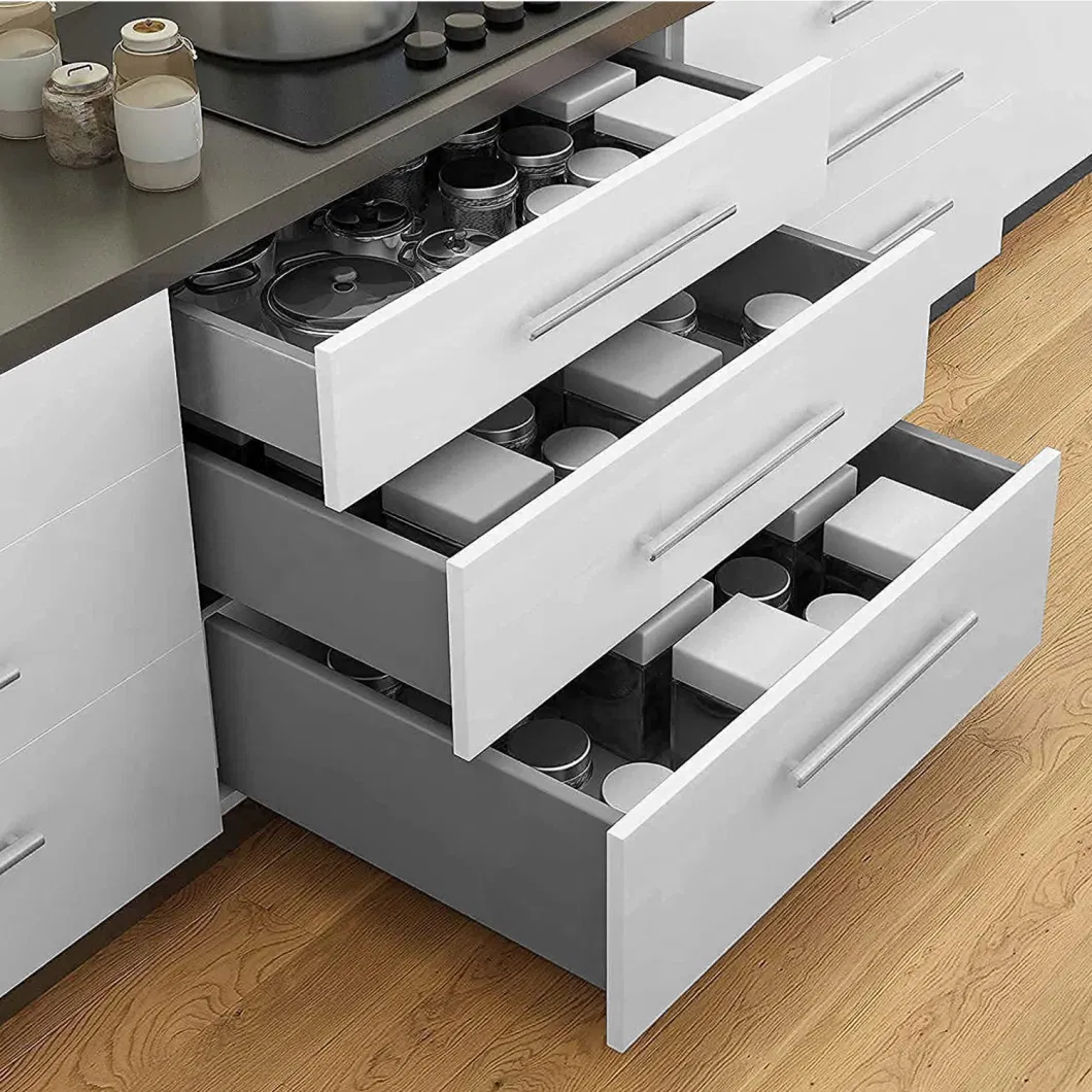 Soft Closing Full Extension Slim Tandem Box Kitchen Double Wall Drawer