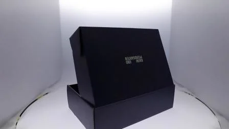 Kundenspezifische Verpackungsboxen mit Goldfolienprägung, schwarze Geschenkpapierschublade mit individuellem Logo