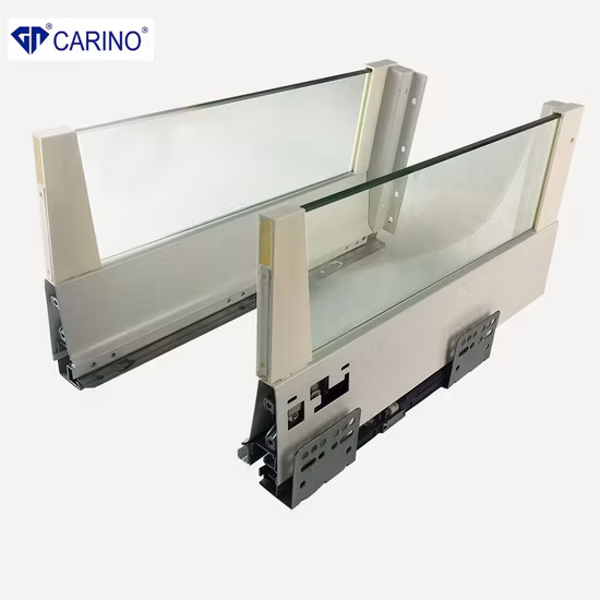 Doppelwandige Schubladen mit Glas-/Schubladensystem mit Class- oder Aluminiumwand