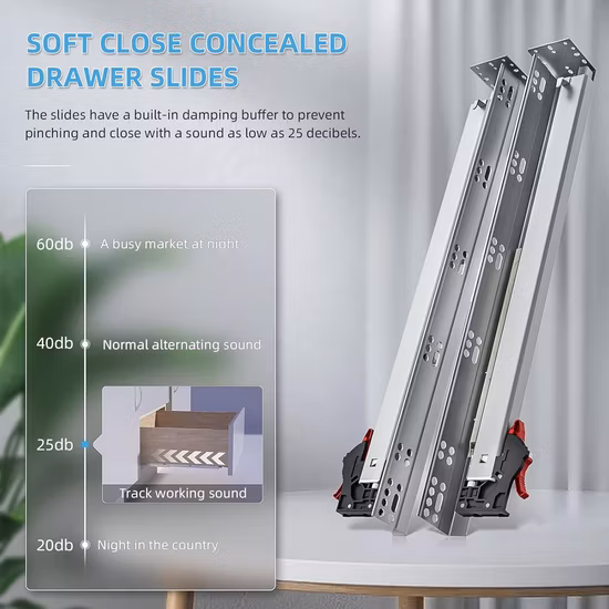 2021 Beste Möbelbeschläge, verdeckte Unterbau-Schubladenführungen