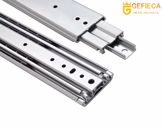 76 mm Breite, 3-fach Vollauszug, 500 Pfund Schwerlast-Schubladenführung mit Kugellager